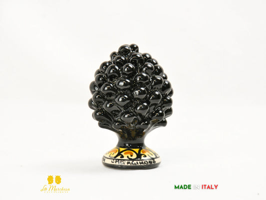 OUTLET - Pigna Siciliana Nera in Ceramica di Caltagirone 11cm