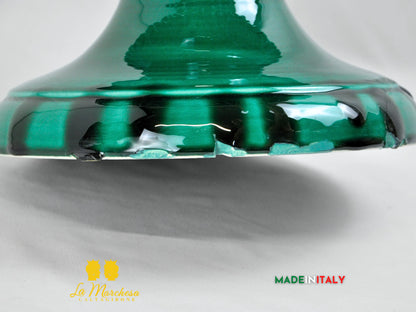 OUTLET - Pigna Siciliana Artigianale in Ceramica di Caltagirone Verde Rame 51cm