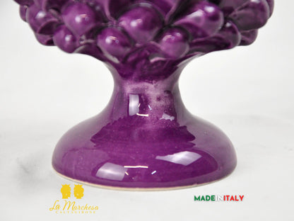 OUTLET - Pigna Siciliana Viola in Ceramica di Caltagirone 15 cm