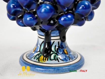 OUTLET - Pigna Siciliana in Ceramica di Caltagirone Blu 15 cm