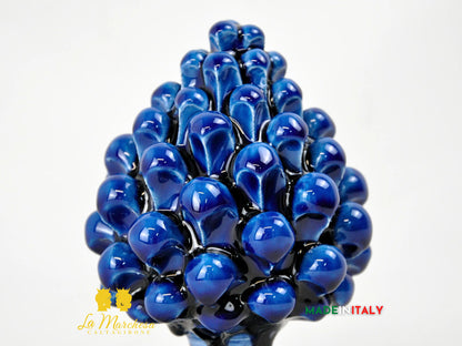 OUTLET - Pigna Siciliana in Ceramica di Caltagirone Blu 15 cm
