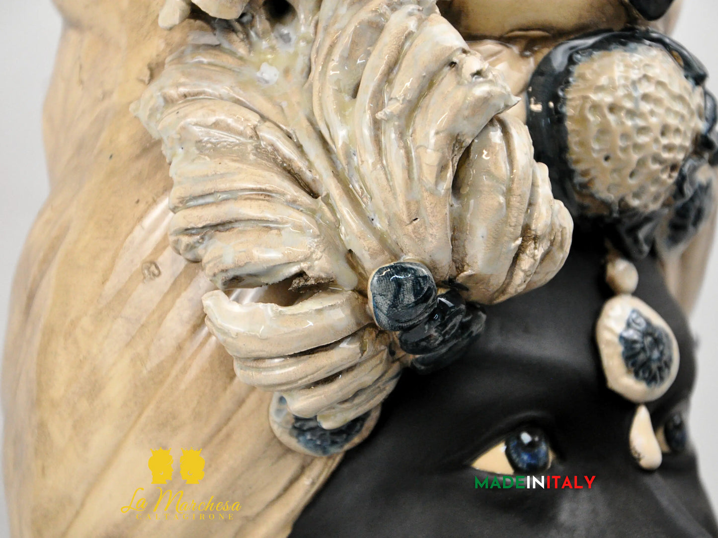 OUTLET - Testa di Moro Busto Nero Satinato in Ceramica di Caltagirone