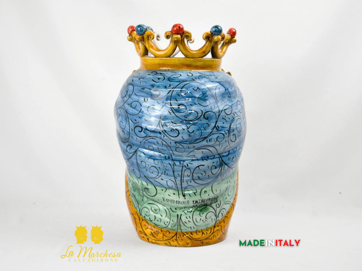 OUTLET - Testa di Moro Donna in Ceramica di Caltagirone 37cm