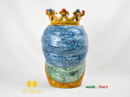 OUTLET - Testa di Moro Donna in Ceramica di Caltagirone 37cm