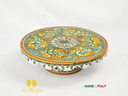 OUTLET - Tortiera Porta Torta in Ceramica di Caltagirone 30cm