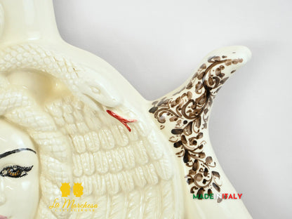 OUTLET - Trinacria in Ceramica Caltagirone Ornato Simbolo Sicilia 60cm