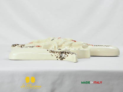 OUTLET - Trinacria in Ceramica Caltagirone Ornato Simbolo Sicilia 60cm