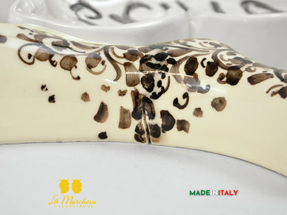 OUTLET - Trinacria in Ceramica Caltagirone Ornato Simbolo Sicilia 60cm