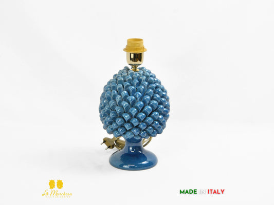 OUTLET Lampada Pigna Siciliana Ceramica di Caltagirone base decorata 25cm