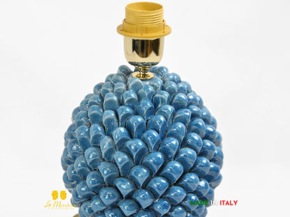 OUTLET Lampada Pigna Siciliana Ceramica di Caltagirone base decorata 25cm