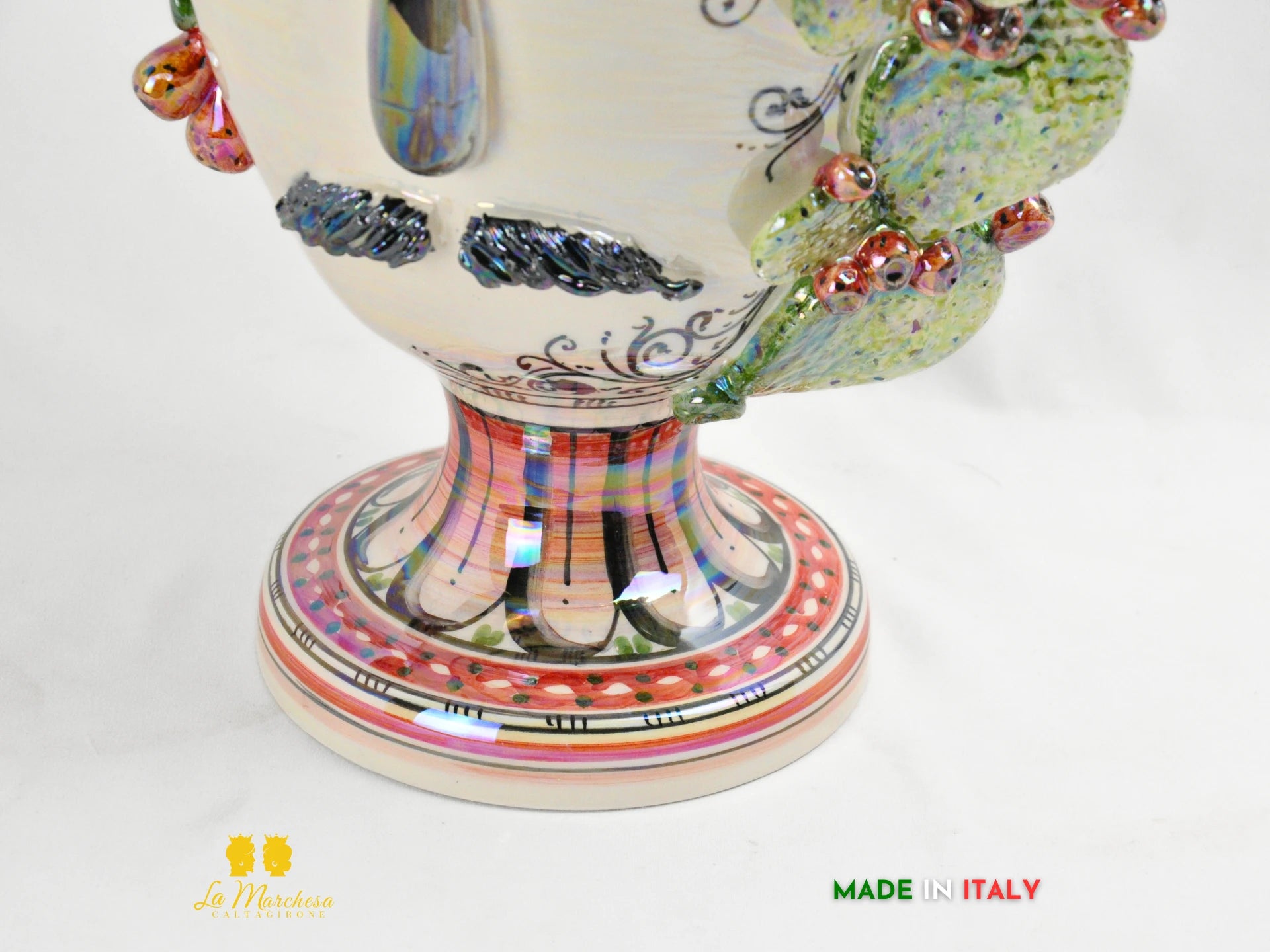 OUTLET portavaVaso in Ceramica Design Volto Madreperla