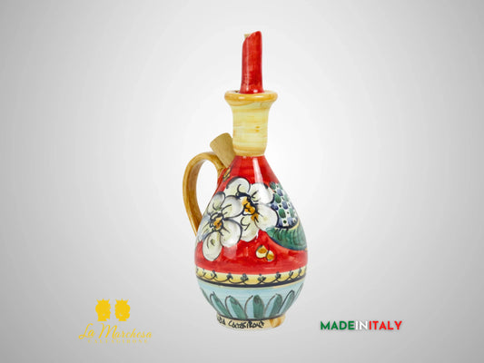 Oliera Decorata in Ceramica di Caltagirone 24cm
