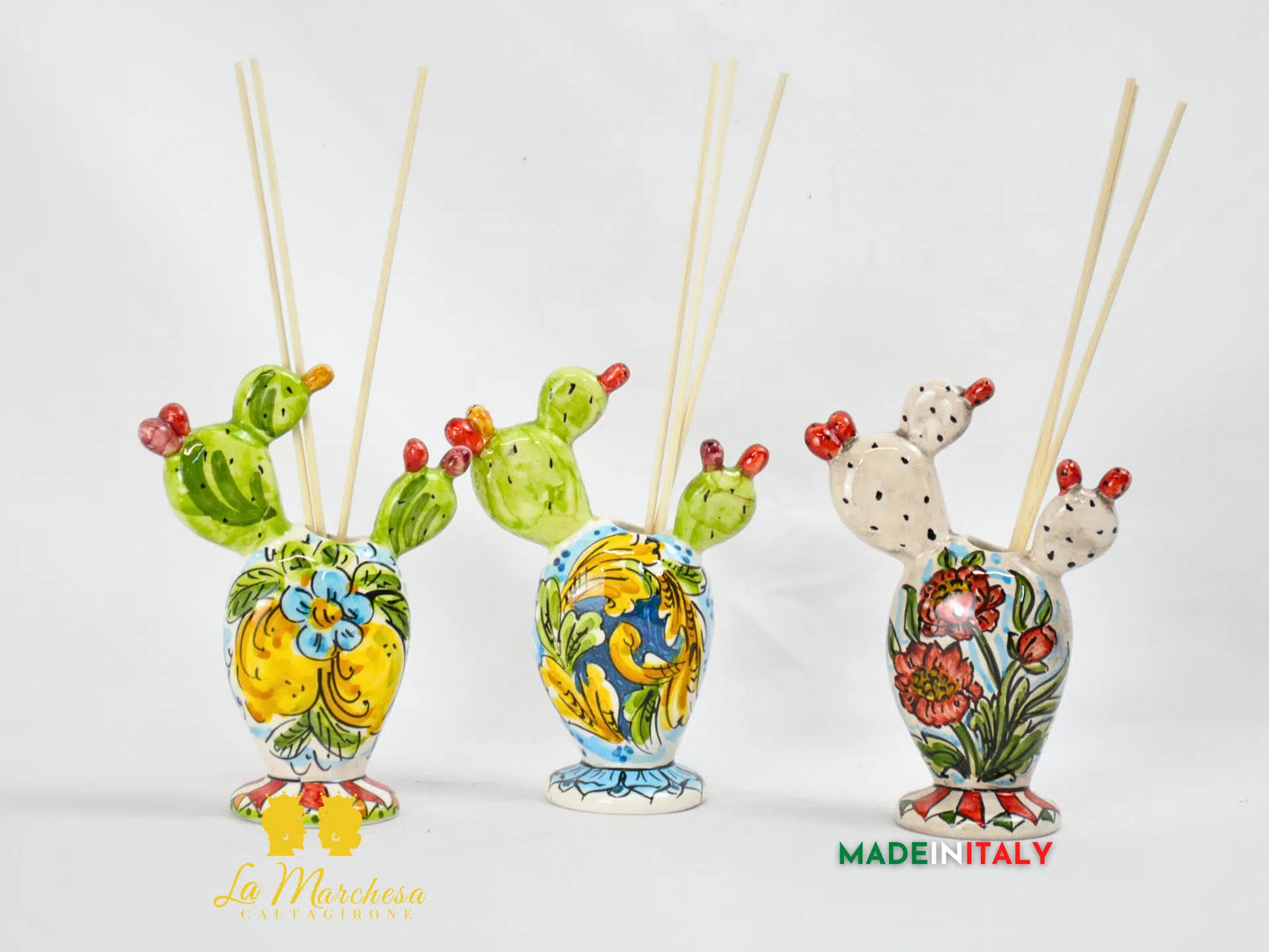 Profumatore ambiente in Ceramica di Caltagirone Fichi d'india - Vari Decori