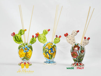 Profumatore ambiente in Ceramica di Caltagirone Fichi d'india - Vari Decori