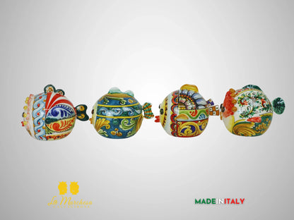 Pesce Decorato in Ceramica di Caltagirone - Vari Decori