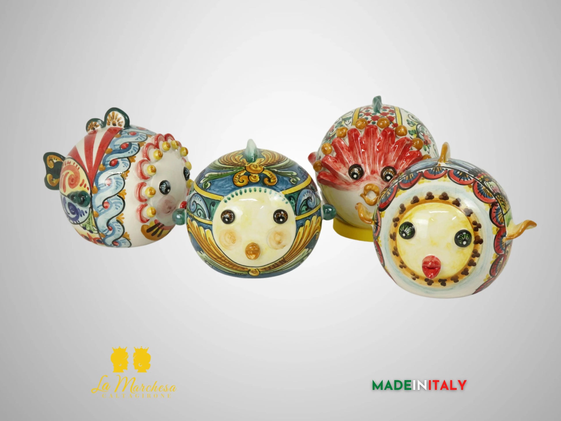 Pesce Decorato in Ceramica di Caltagirone - Vari Decori