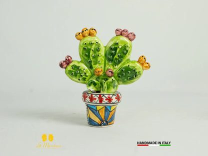 Pianta Fichi d'India in Ceramica di Caltagirone - Varie Misure