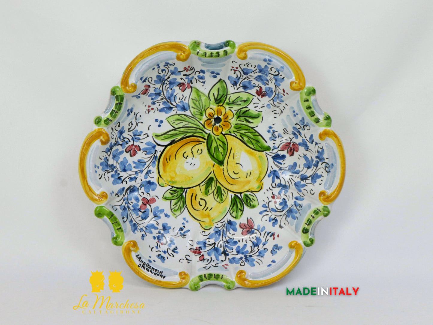 Piatto Barocco Decorato in Ceramica di Caltagirone - Vari Modelli