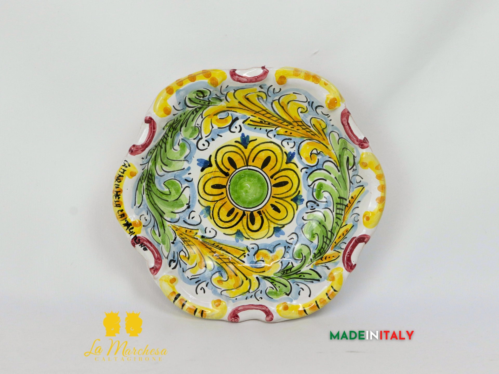 Piatto Barocco Decorato in Ceramica di Caltagirone - Vari Modelli