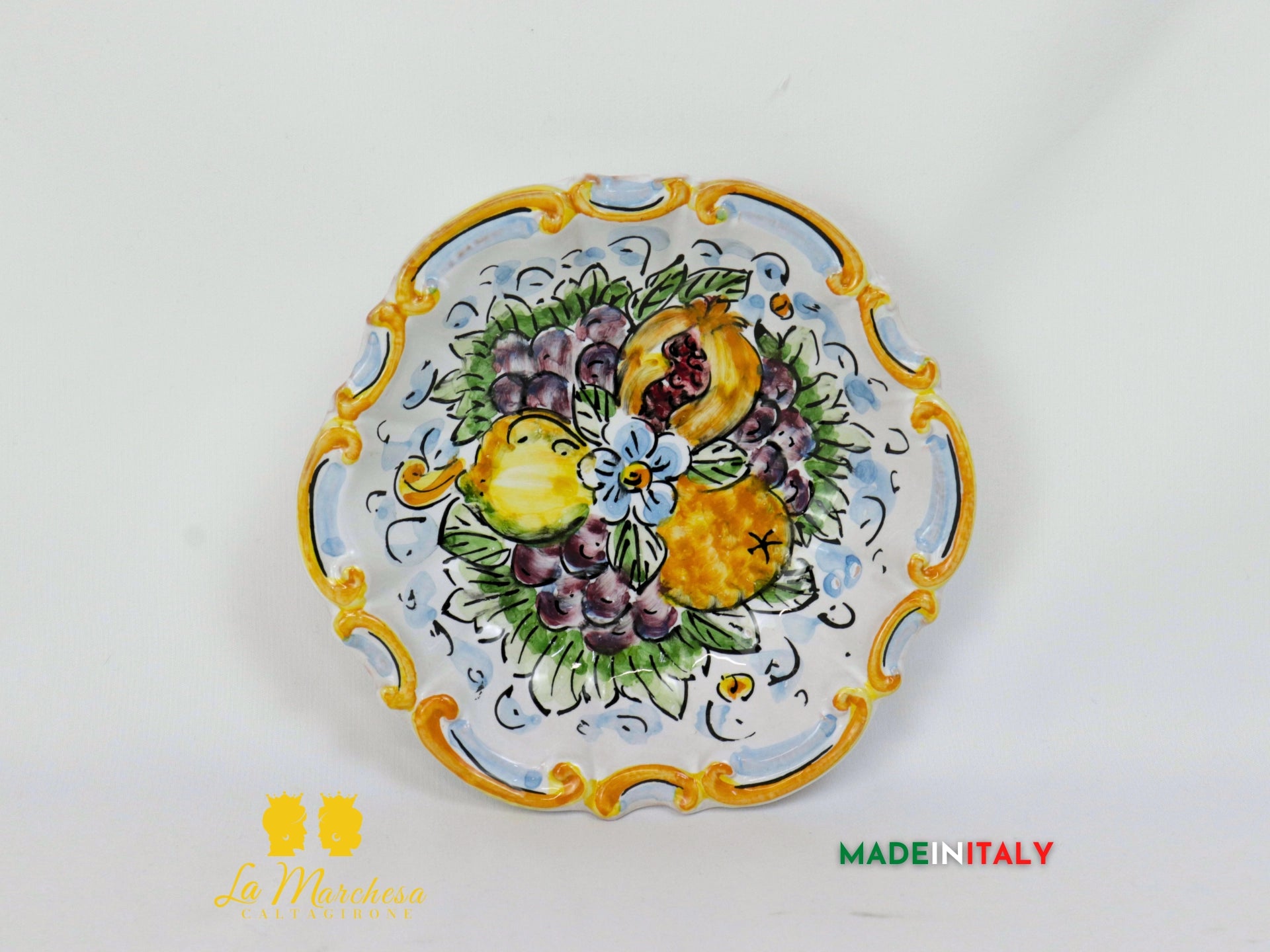 Piatto Barocco Decorato in Ceramica di Caltagirone - Vari Modelli