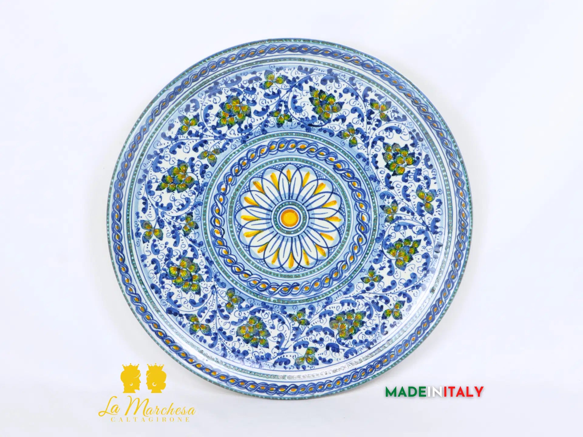 Piatto Decorato in Ceramica di Caltagirone