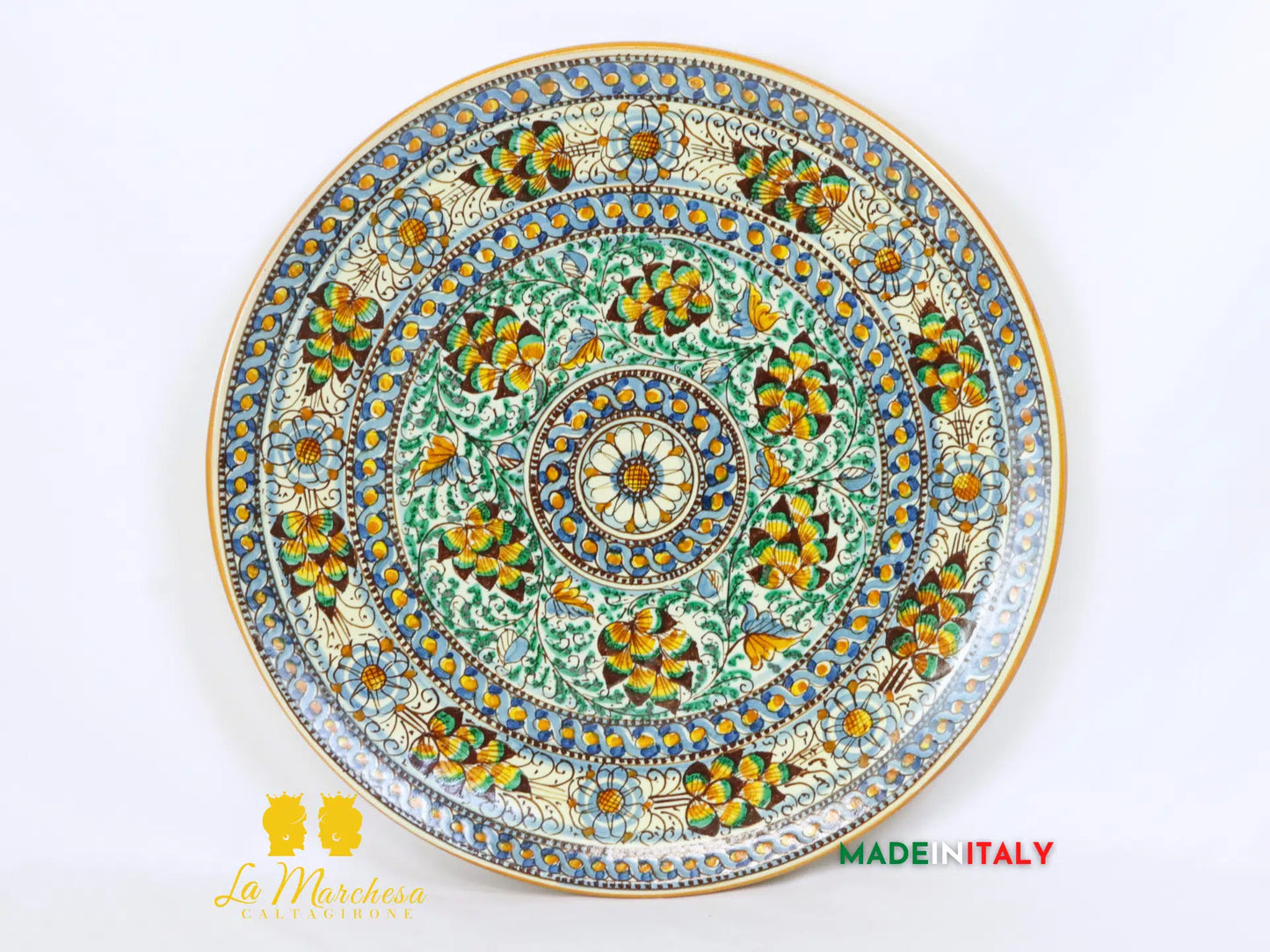 Piatto Decorato in Ceramica di Caltagirone
