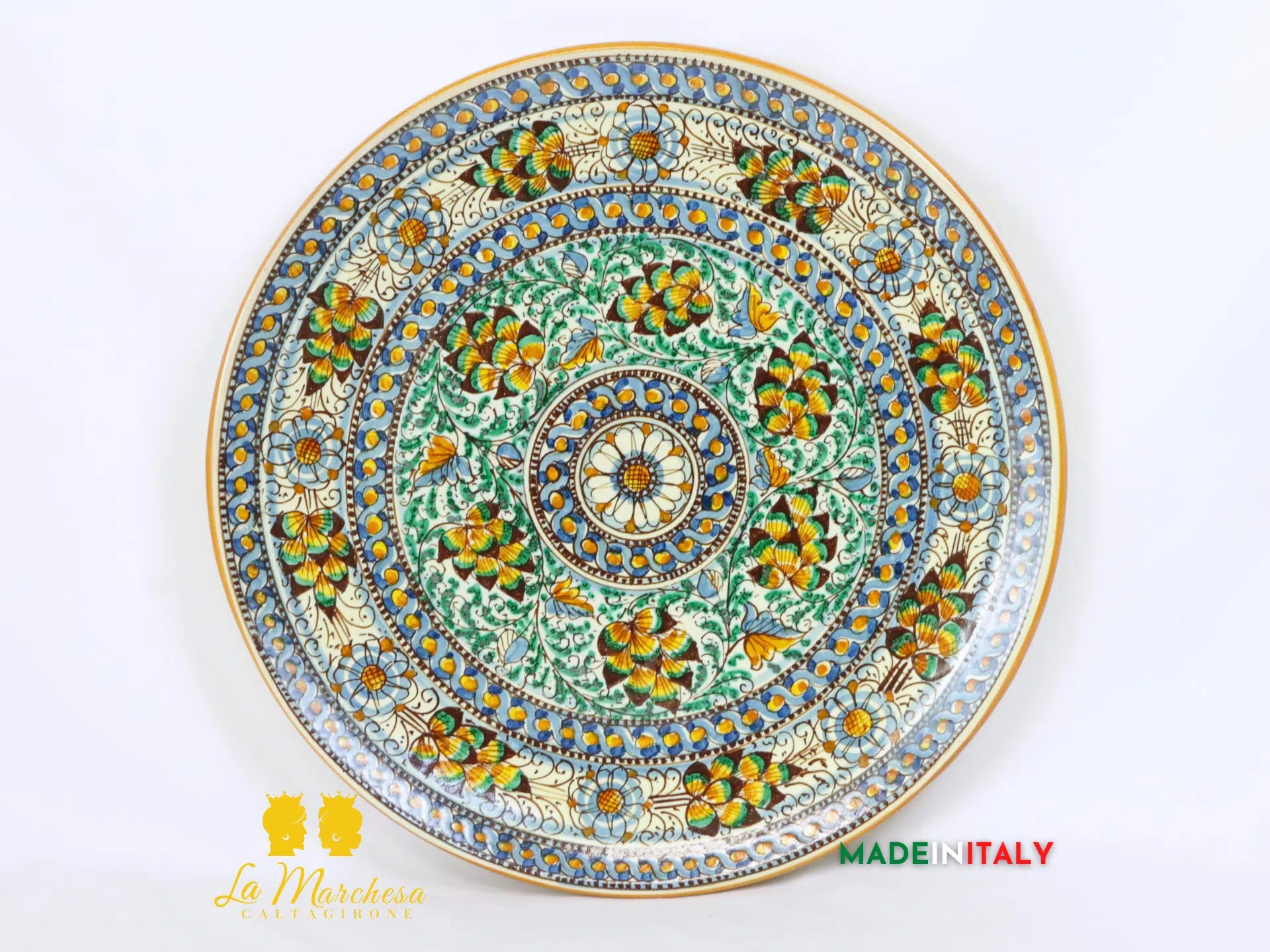 Piatto Decorato in Ceramica di Caltagirone