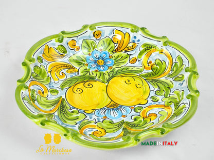 Piatto Barocco Decorato in Ceramica di Caltagirone - Vari Modelli