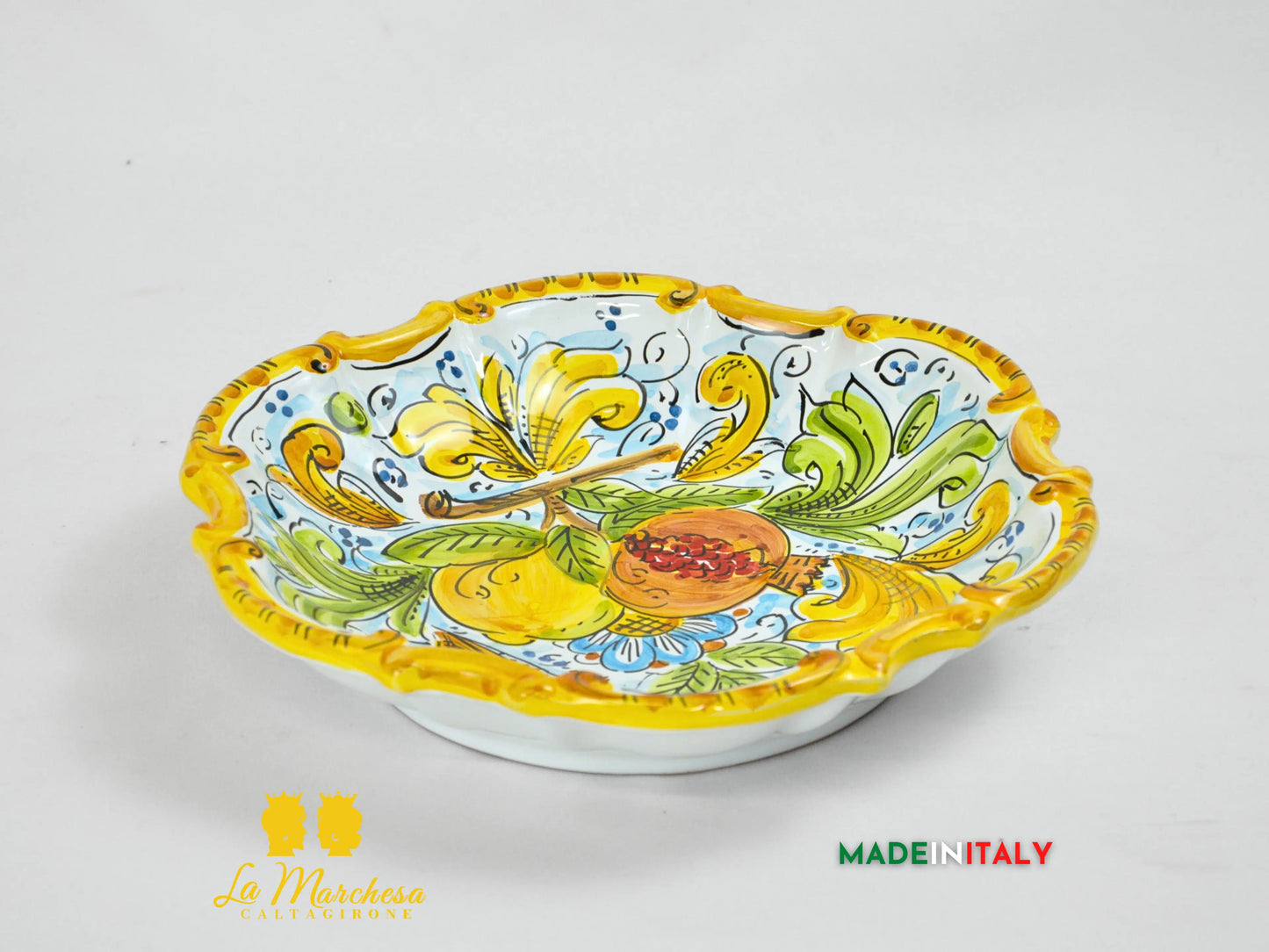 Piatto Barocco Decorato in Ceramica di Caltagirone - Vari Modelli