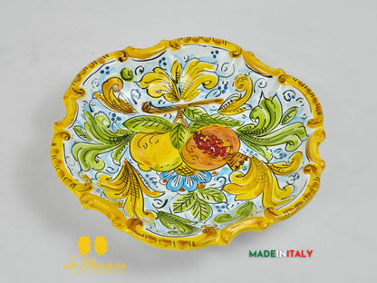 Piatto Barocco Decorato in Ceramica di Caltagirone - Vari Modelli