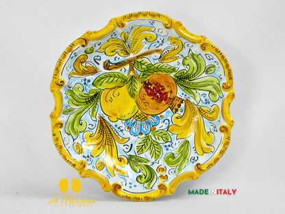 Piatto Barocco Decorato in Ceramica di Caltagirone - Vari Modelli