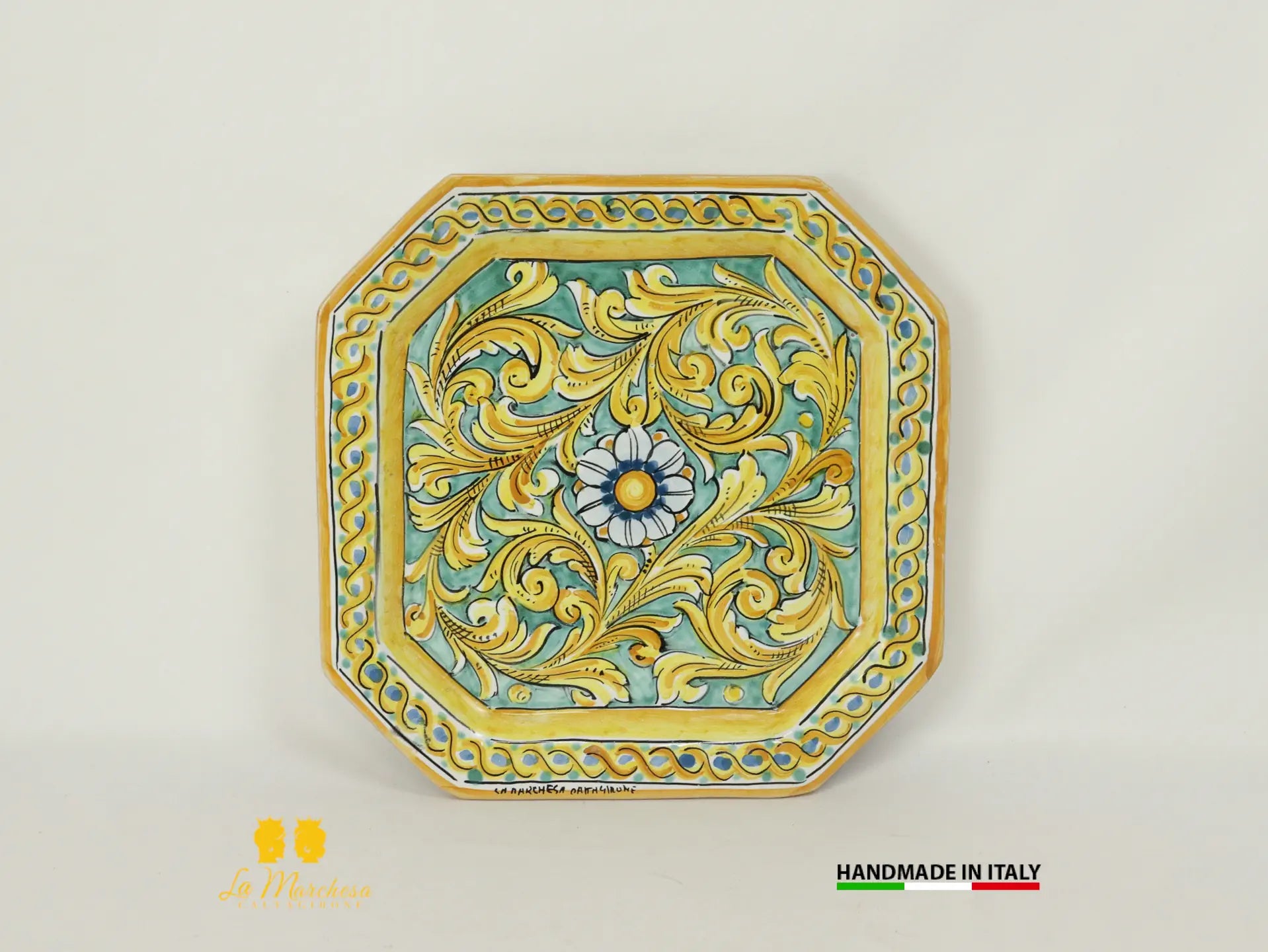 Piatto Ottagonale  in Ceramica di Caltagirone - Vari Modelli