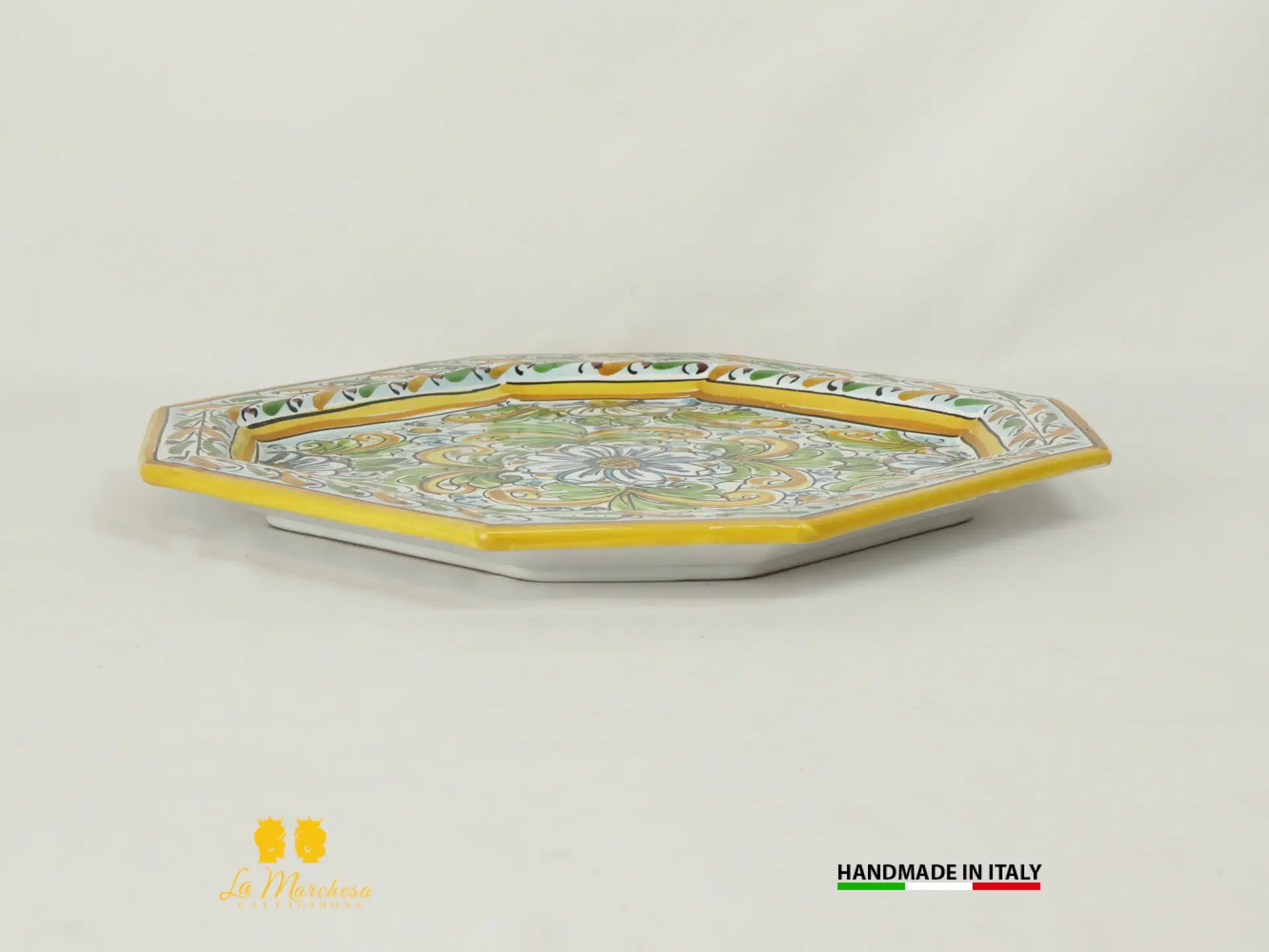 Piatto Ottagonale  in Ceramica di Caltagirone - Vari Modelli