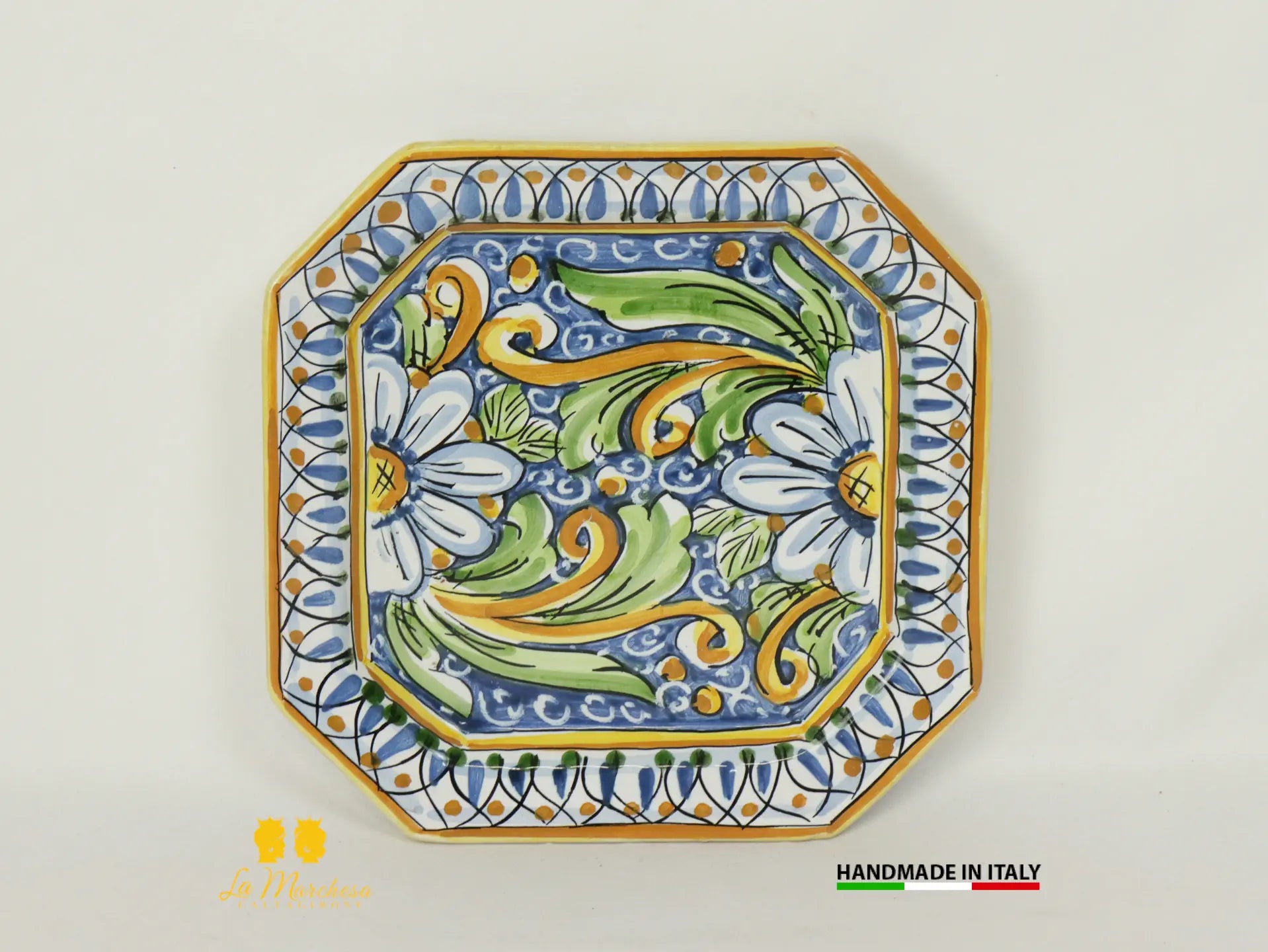 Piatto Ottagonale  in Ceramica di Caltagirone - Vari Modelli