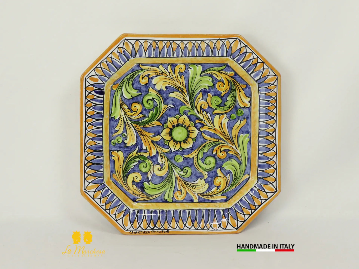 Piatto Ottagonale  in Ceramica di Caltagirone - Vari Modelli