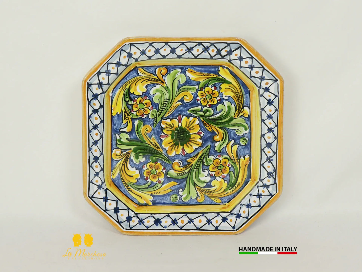 Piatto Ottagonale  in Ceramica di Caltagirone - Vari Modelli