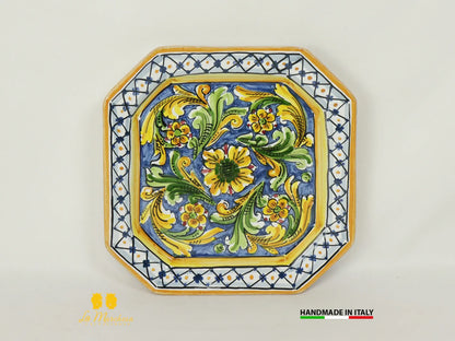 Piatto Ottagonale  in Ceramica di Caltagirone - Vari Modelli