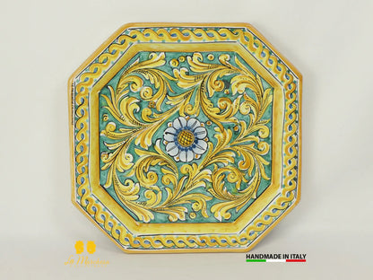 Piatto Ottagonale  in Ceramica di Caltagirone - Vari Modelli