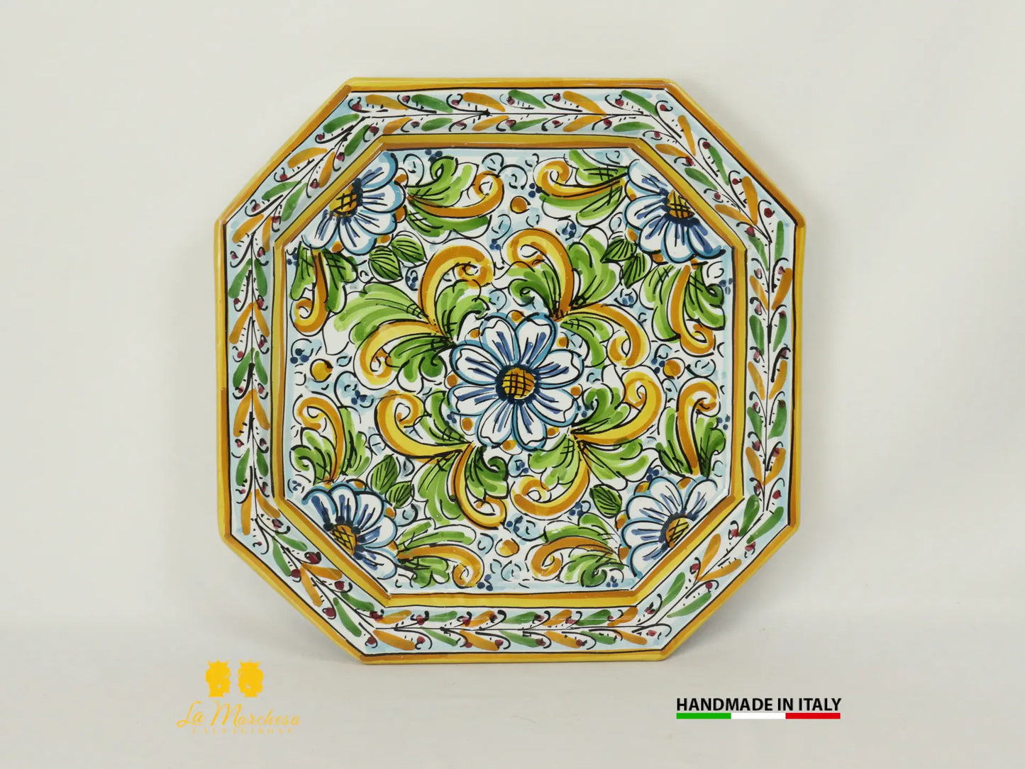 Piatto Ottagonale  in Ceramica di Caltagirone - Vari Modelli