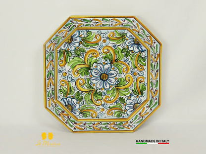 Piatto Ottagonale  in Ceramica di Caltagirone - Vari Modelli