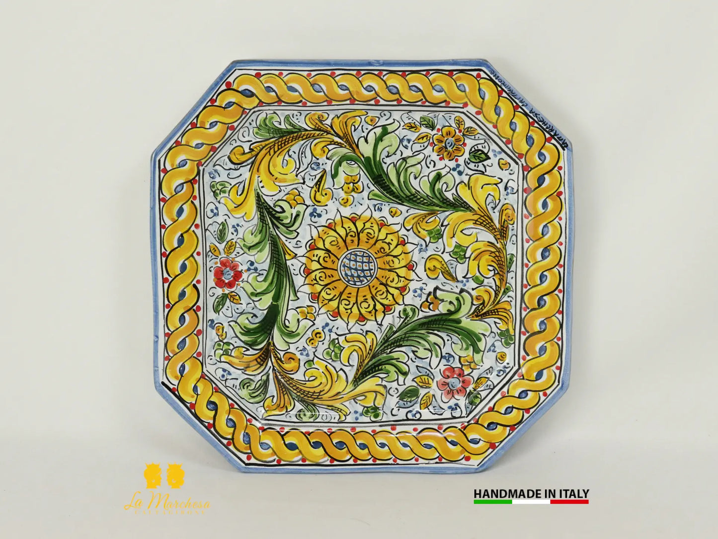 Piatto Ottagonale  in Ceramica di Caltagirone - Vari Modelli