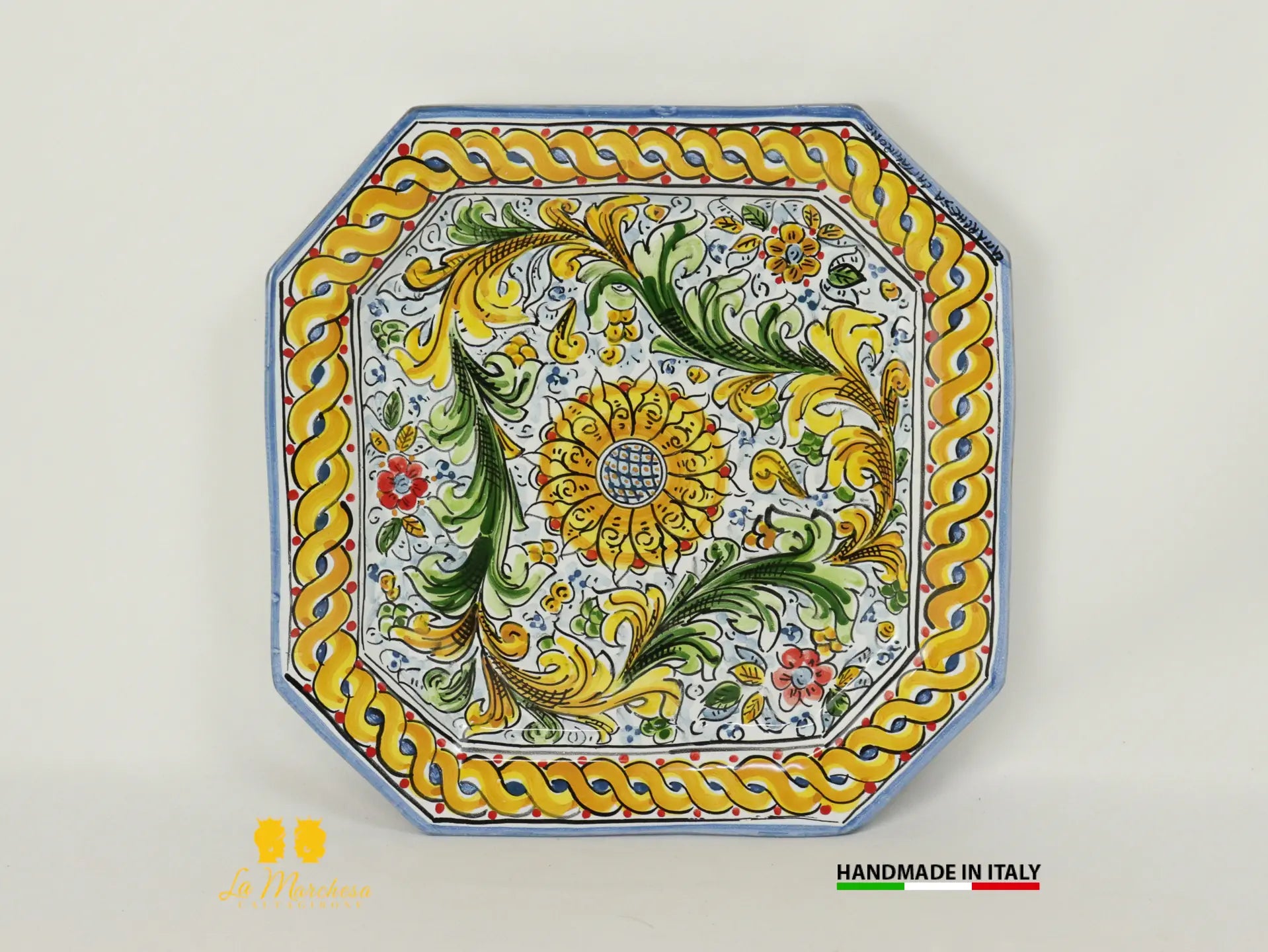 Piatto Ottagonale  in Ceramica di Caltagirone - Vari Modelli