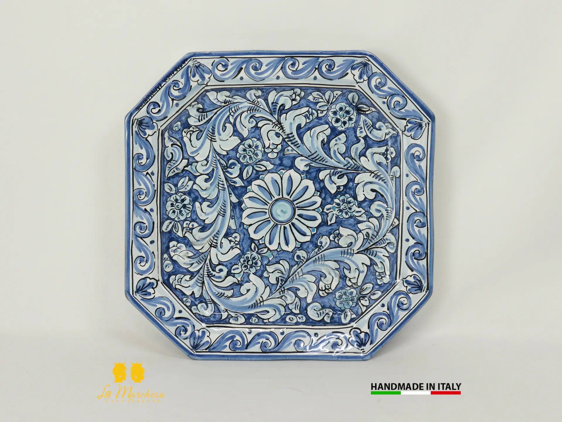 Piatto Ottagonale  in Ceramica di Caltagirone - Vari Modelli