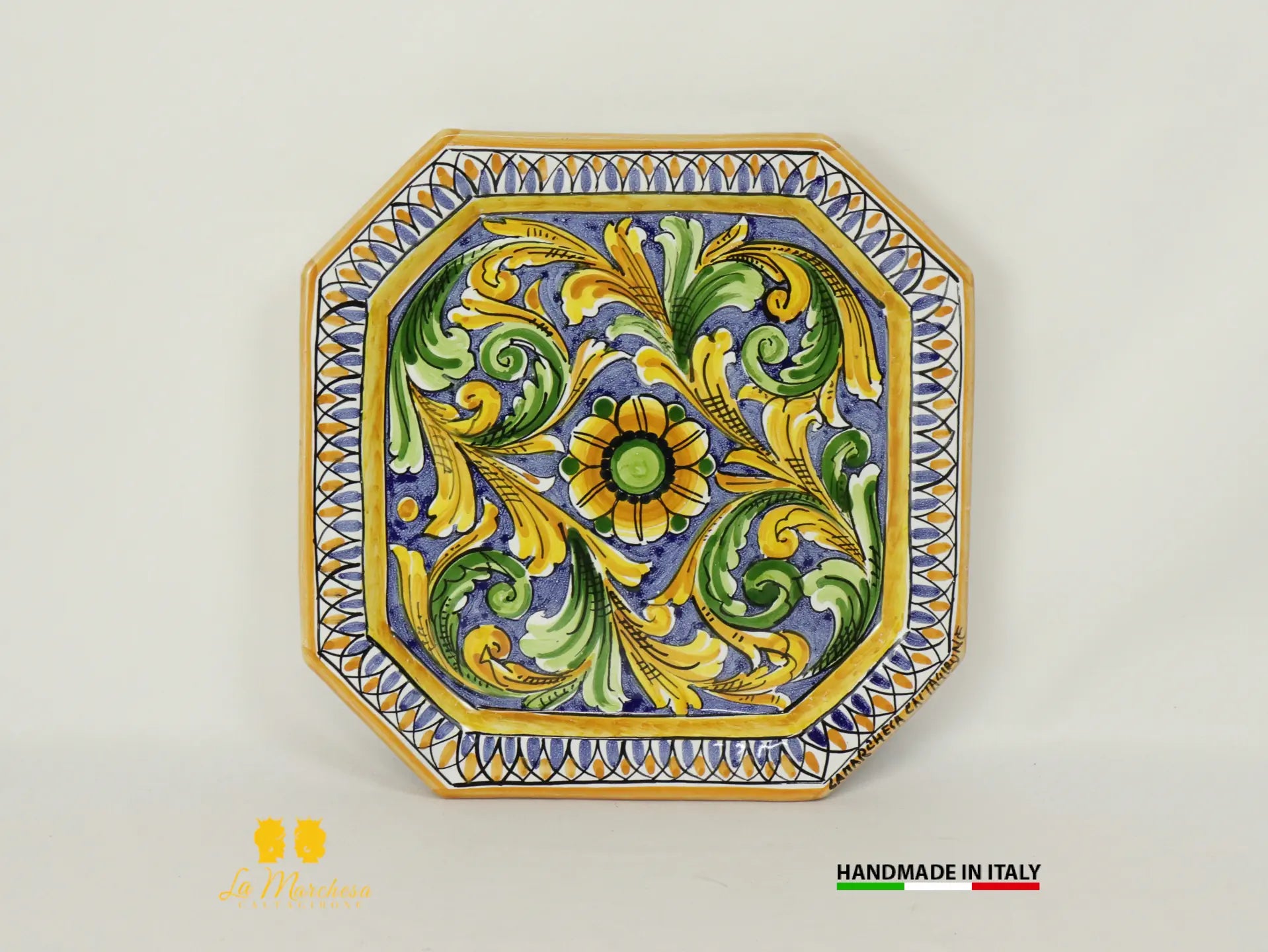 Piatto Ottagonale  in Ceramica di Caltagirone - Vari Modelli
