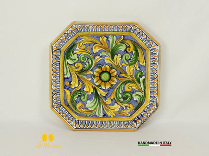 Piatto Ottagonale  in Ceramica di Caltagirone - Vari Modelli