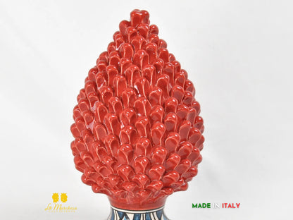 Pigna siciliana in Ceramica di Caltagirone Rossa H31