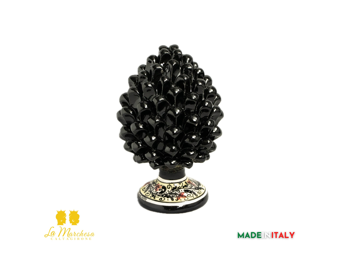 Pigna Siciliana nero in Ceramica di Caltagirone - Varie Misure4