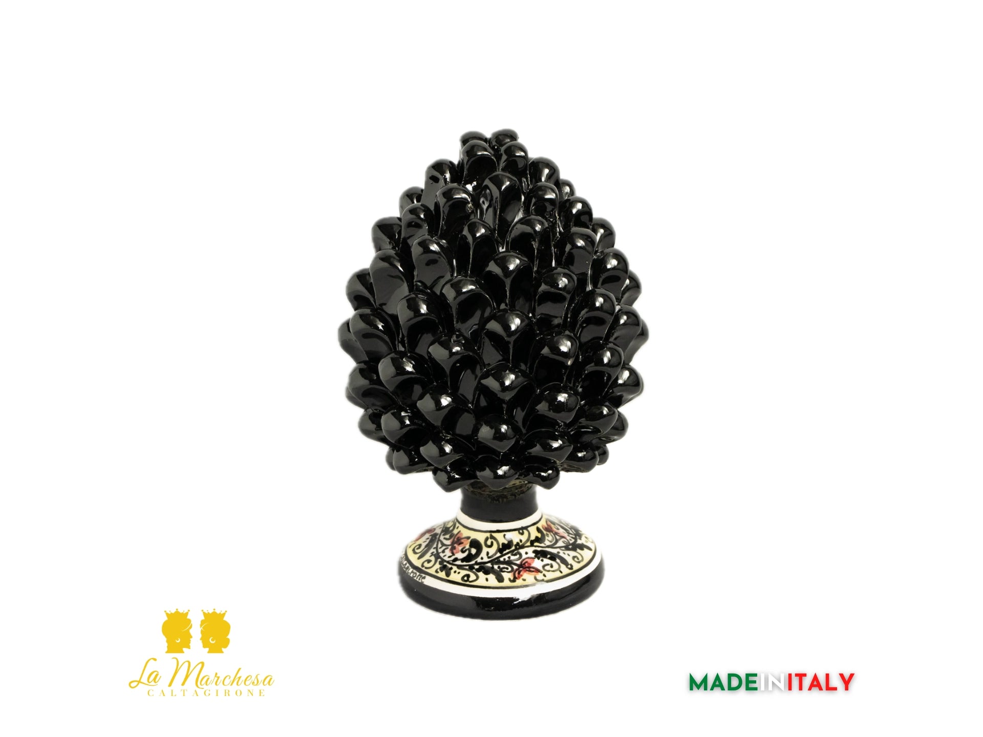 Pigna Siciliana nero in Ceramica di Caltagirone - Varie Misure4