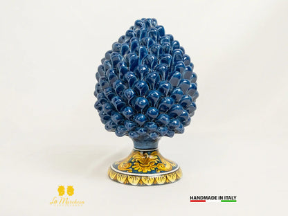 Pigna Siciliana in Ceramica di Caltagirone Blu antico- Varie Misure