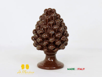 FINE SERIE - Pigna Siciliana Ceramica di Caltagirone Smalti schizzi 21cm - Vari Colori